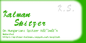 kalman spitzer business card